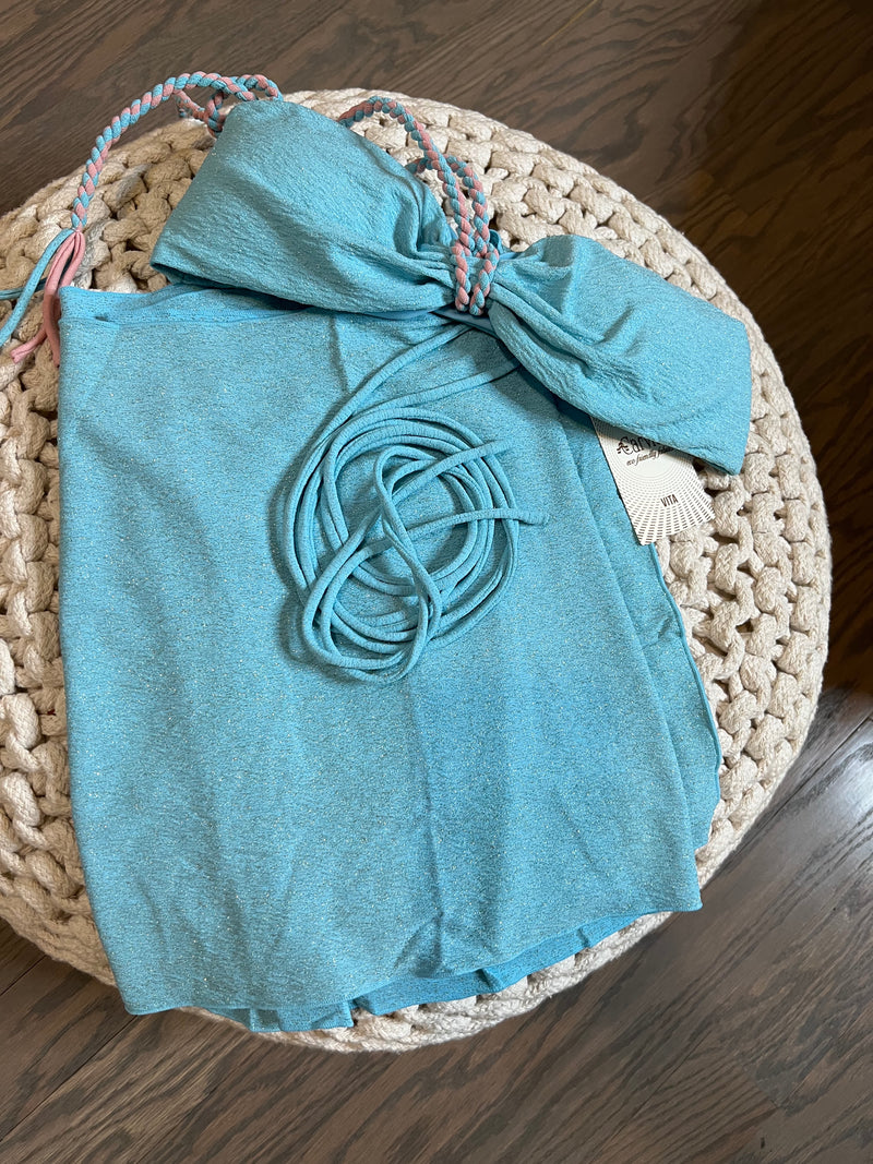 Algarve Wrap skirt - Celeste