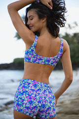 Swim Shorts/coverup - 80's Floral