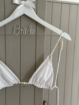 ROSEMARY TRIANGLE TOP- WHITE AND PEARL